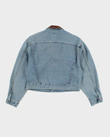 Vintage 90's Guess Jeans Cropped Light Wash Denim Jacket - S