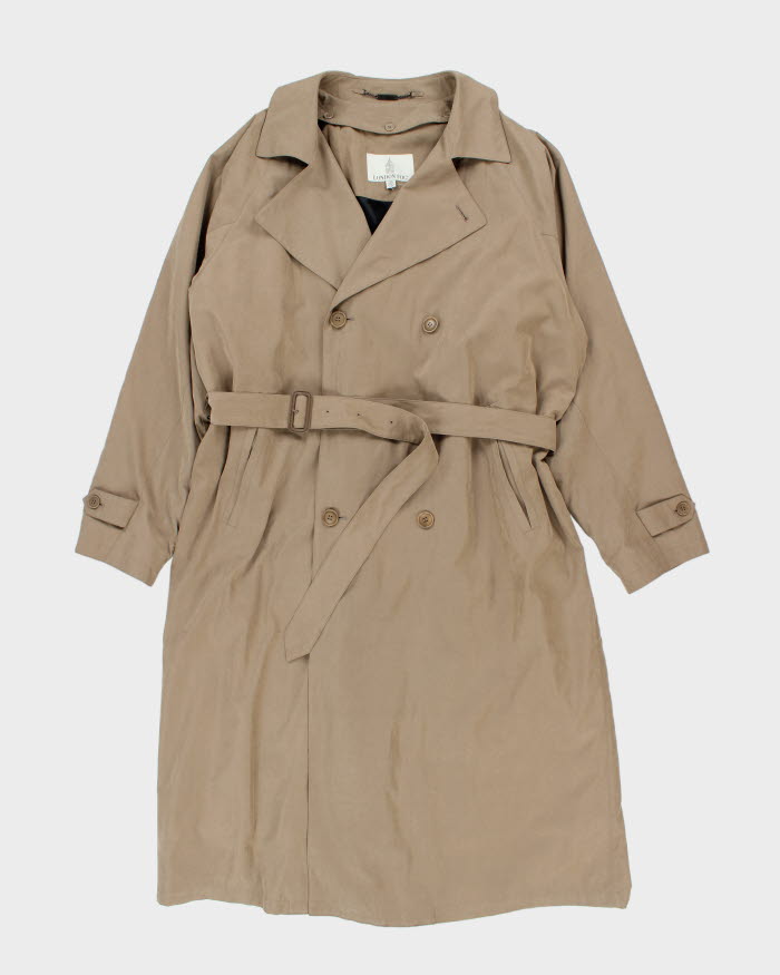 London Fog Beige Trench Coat - L