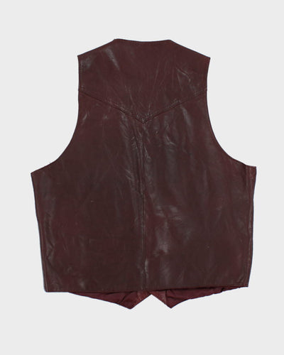 Vintage Chess King Leather Waist Coat - M