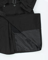 Vintage Moores Black Lined Trench Coat - L
