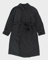 Vintage Profilio Black Lined Trench Coat - M