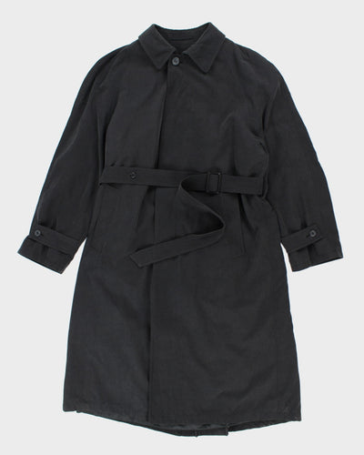 Vintage Profilio Black Lined Trench Coat - M