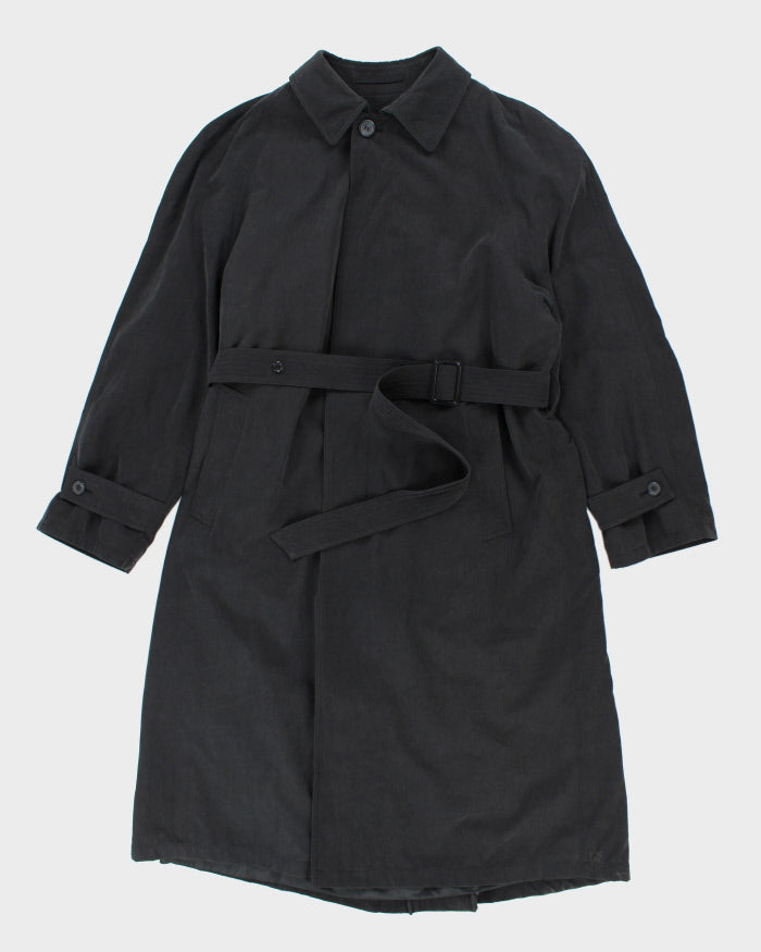 Vintage Profilio Black Lined Trench Coat - M