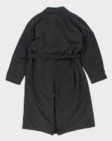 Vintage Profilio Black Lined Trench Coat - M