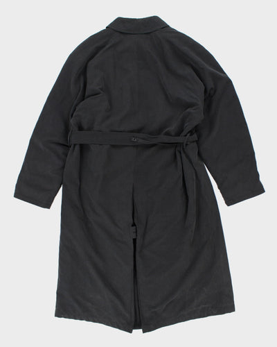 Vintage Profilio Black Lined Trench Coat - M