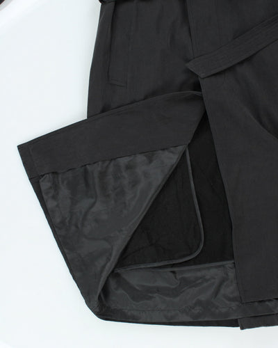Vintage Profilio Black Lined Trench Coat - M