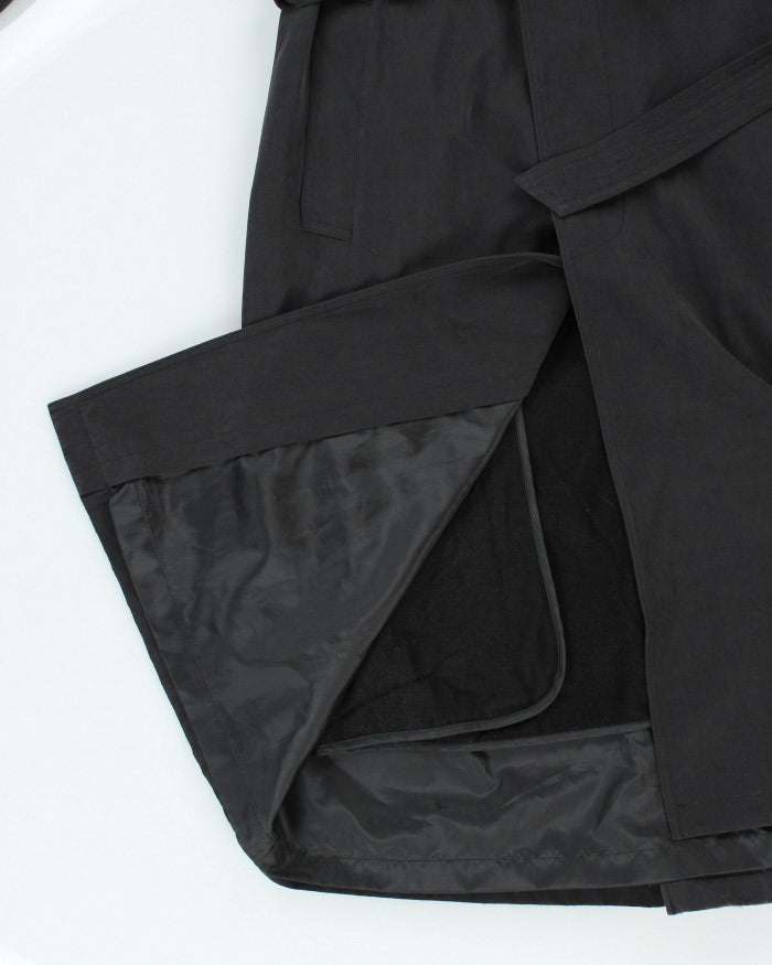 Vintage Profilio Black Lined Trench Coat - M
