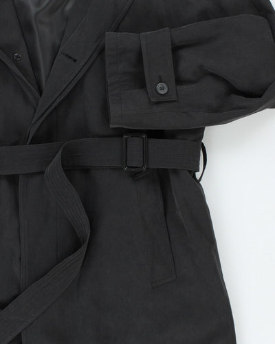Vintage Profilio Black Lined Trench Coat - M