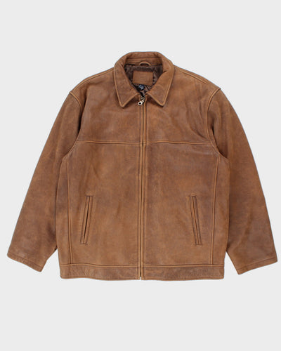 Vintage Denver Hayes Brown Leather Jacket - XL