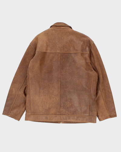 Vintage Denver Hayes Brown Leather Jacket - XL