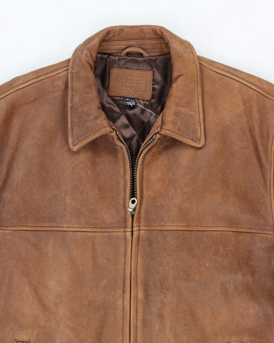 Vintage Denver Hayes Brown Leather Jacket - XL