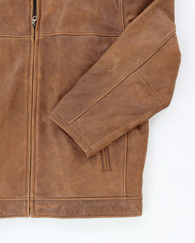 Vintage Denver Hayes Brown Leather Jacket - XL