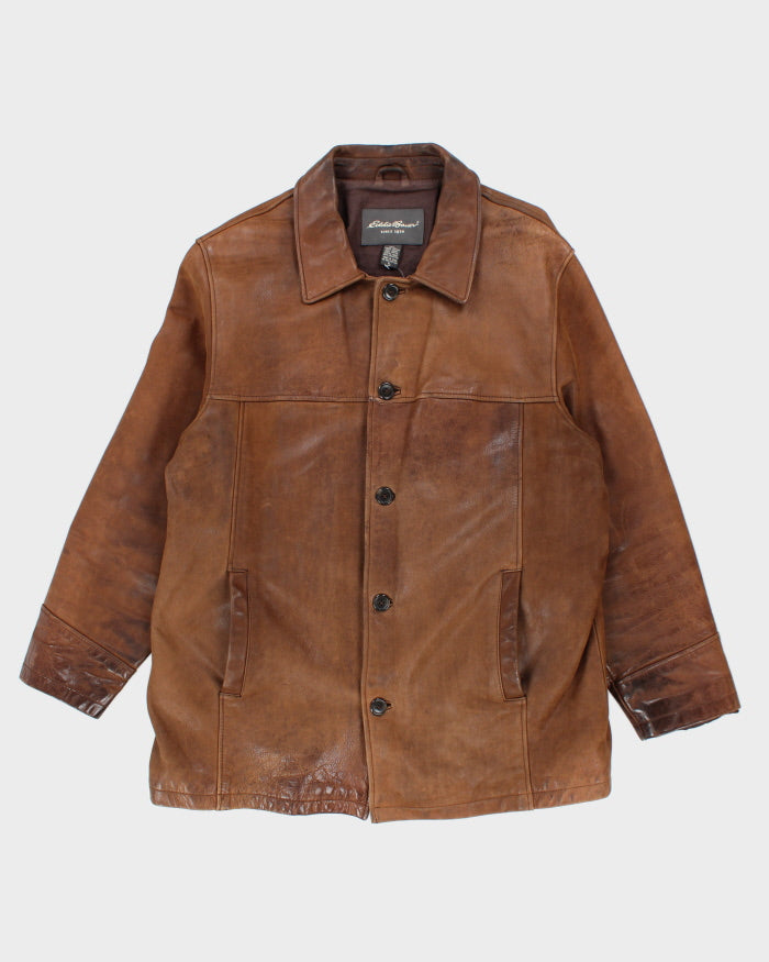 Vintage Eddie Bauer Brown Leather Jacket - XL