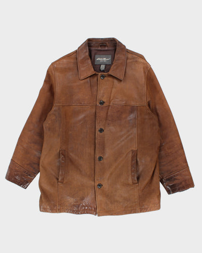 Vintage Eddie Bauer Brown Leather Jacket - XL