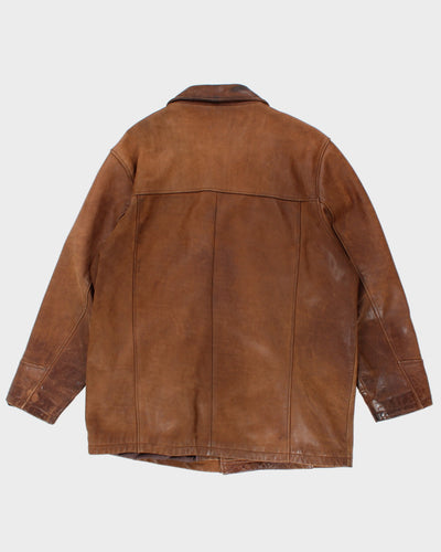 Vintage Eddie Bauer Brown Leather Jacket - XL