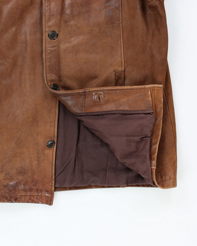 Vintage Eddie Bauer Brown Leather Jacket - XL