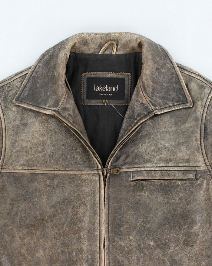 Vintage Lakeland Brown Leather Jacket - XL
