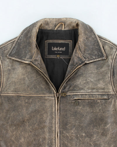 Vintage Lakeland Brown Leather Jacket - XL