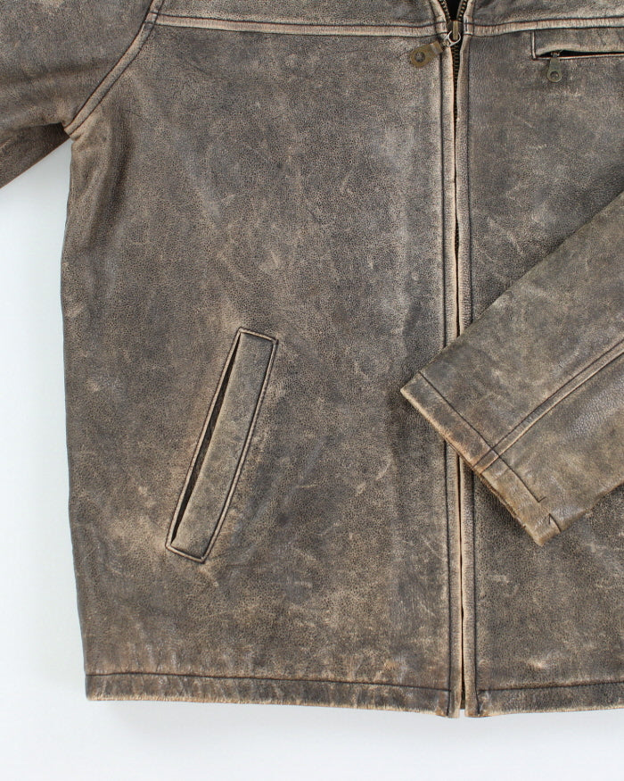 Vintage Lakeland Brown Leather Jacket - XL