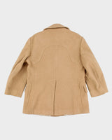 Vintage 70s Europe Craft Beige Wool Coat - L