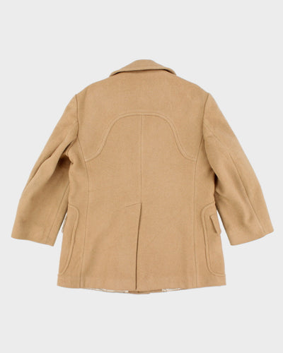Vintage 70s Europe Craft Beige Wool Coat - L