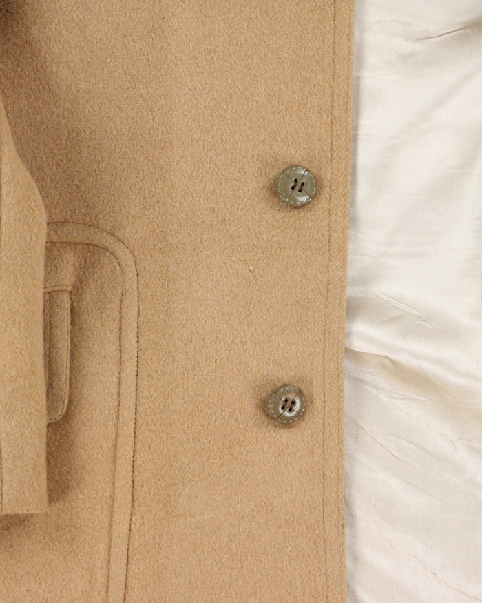 Vintage 70s Europe Craft Beige Wool Coat - L