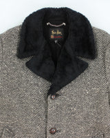 Vintage 70s Sir Jac Faux Fur Lined Wool Coat - L