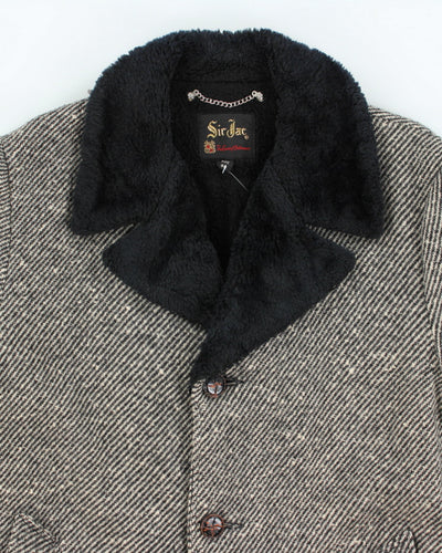 Vintage 70s Sir Jac Faux Fur Lined Wool Coat - L