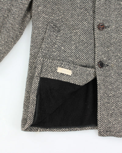 Vintage 70s Sir Jac Faux Fur Lined Wool Coat - L