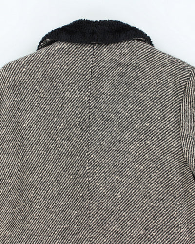 Vintage 70s Sir Jac Faux Fur Lined Wool Coat - L