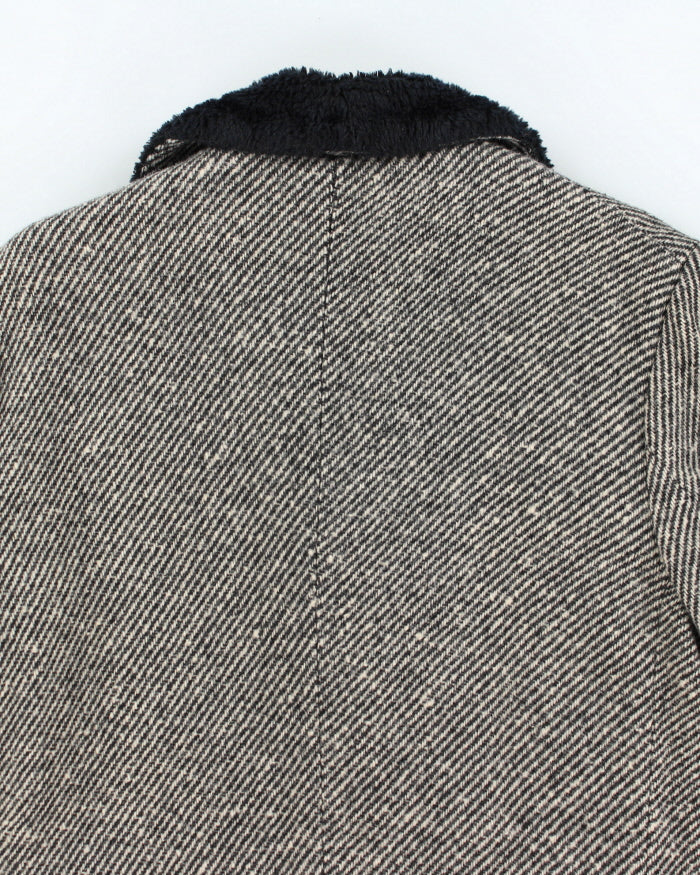 Vintage 70s Sir Jac Faux Fur Lined Wool Coat - L
