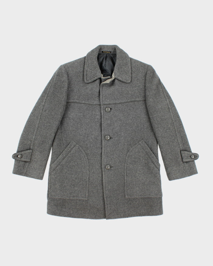 Vintage Buckingham Grey Wool Coat - L