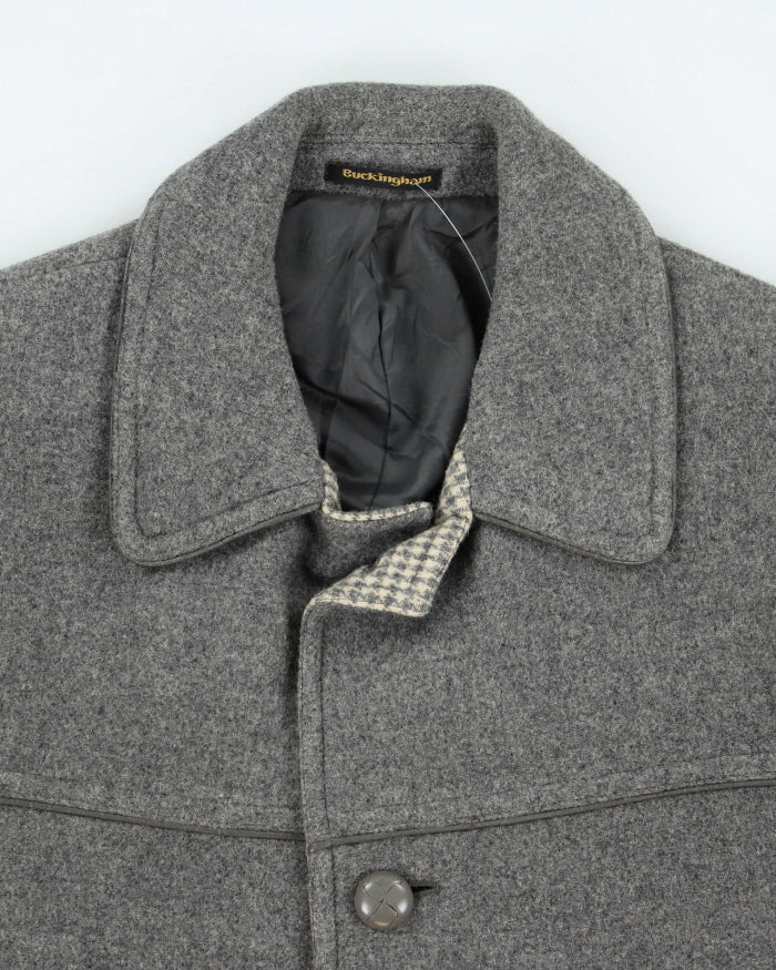 Vintage Buckingham Grey Wool Coat - L