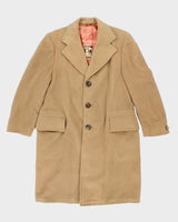 Vintage Beige Camelhair Wool Coat - L