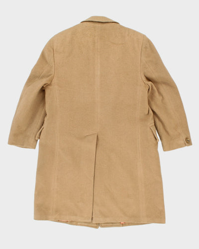 Vintage Beige Camelhair Wool Coat - L