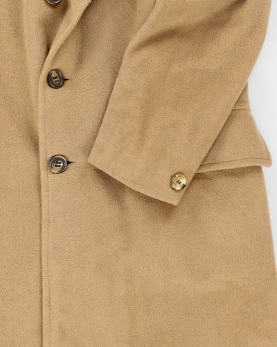 Vintage Beige Camelhair Wool Coat - L