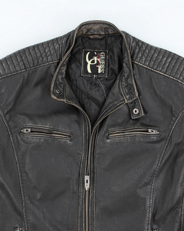 Vintage Y2K Guess Dream Wear Leather Jacket - XXL
