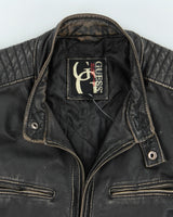 Vintage Y2K Guess Dream Wear Leather Jacket - XXL