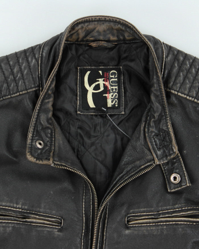 Vintage Y2K Guess Dream Wear Leather Jacket - XXL