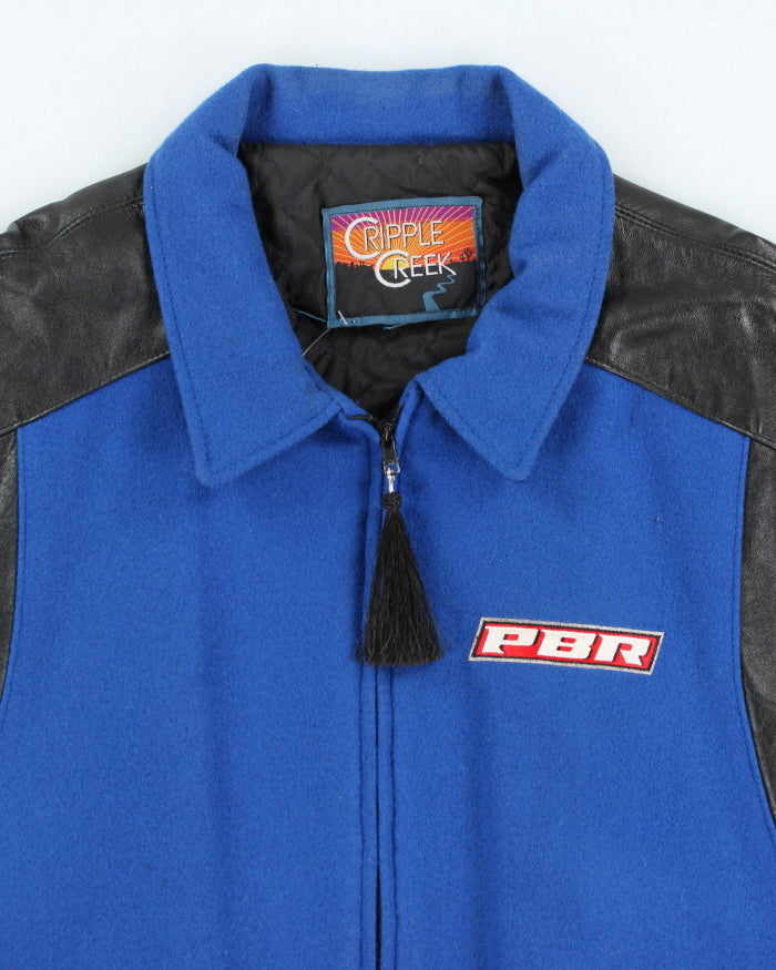 Vintage 90's PBR Heavyweight Embroidered Varsity Jacket - XL