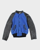 Vintage 80's Heavyweight Leather Varsity Jacket - S