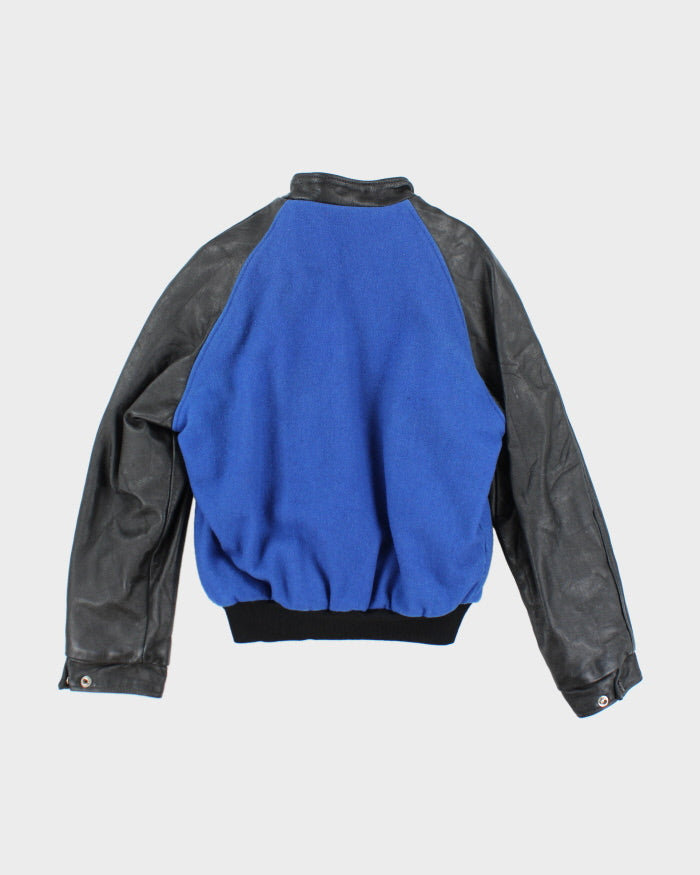 Vintage 80's Heavyweight Leather Varsity Jacket - S