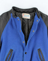 Vintage 80's Heavyweight Leather Varsity Jacket - S