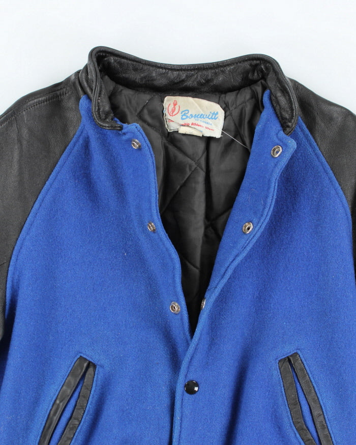 Vintage 80's Heavyweight Leather Varsity Jacket - S