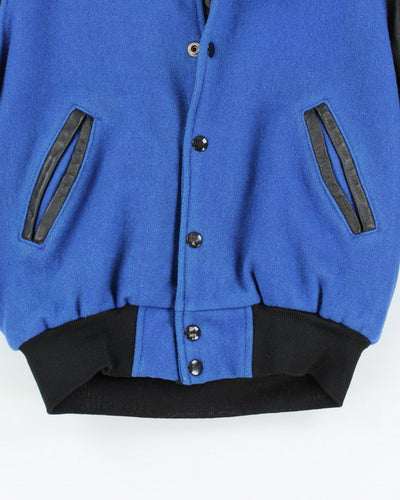Vintage 80's Heavyweight Leather Varsity Jacket - S