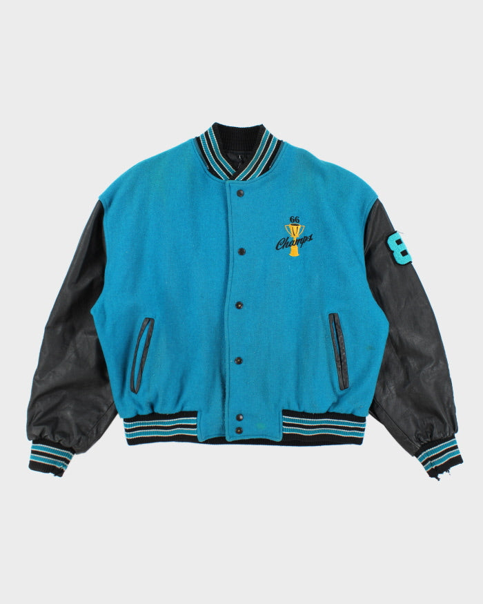 Vintage 90's Embroidered Heavyweight Varsity Jacket - XL