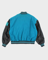 Vintage 90's Embroidered Heavyweight Varsity Jacket - XL