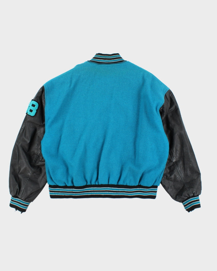 Vintage 90's Embroidered Heavyweight Varsity Jacket - XL