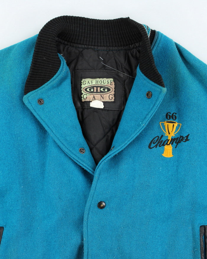 Vintage 90's Embroidered Heavyweight Varsity Jacket - XL