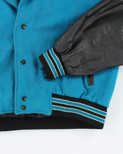 Vintage 90's Embroidered Heavyweight Varsity Jacket - XL